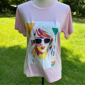 TAYLOR SWIFT RUSTIC UNITED TOP TEE SHORT SLEEVE PINK SIZE S NEW NWOT UNWORN